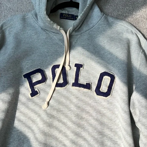 Polo by Ralph Lauren Gray Sweatshirt with Navy Accents - Picture 7 of 10